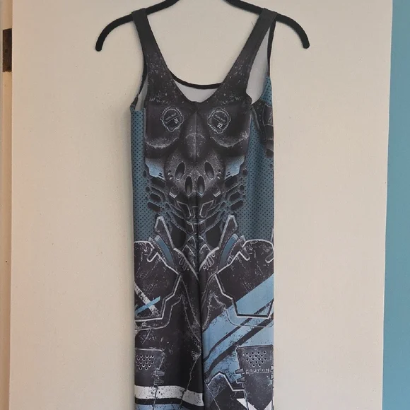 Blackmilk - Mecha Catsuit - Black and Blue Sci-Fi Jumpsuit - Size M - Picture 5 of 8